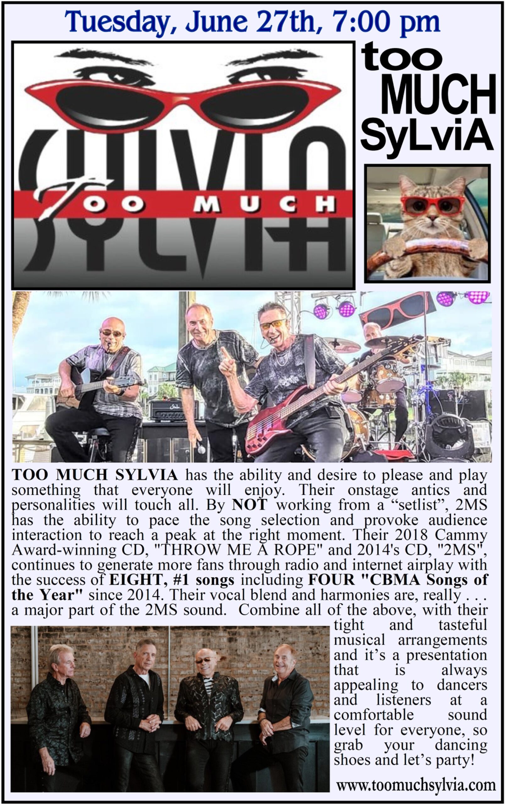 CONCERT on the SLOPES Presents: Too Much Sylvia - Sapphire Valley Resort